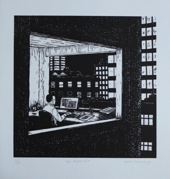 The Hopper File - Linocut - Ed 12 - Image size 30cmx30cm